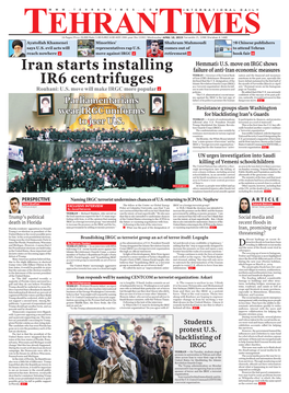 Iran Starts Installing IR6 Centrifuges