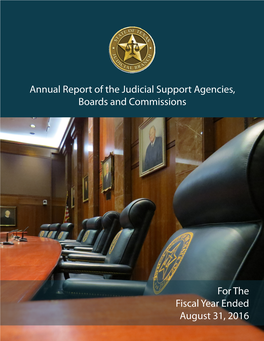 Annual Report of the Judicial Support Agencies, Boards and Commissions