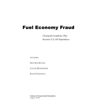 Fuel Economy Fraud