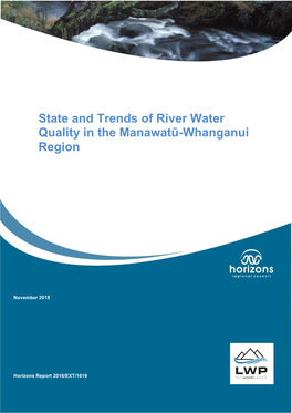 State and Trends of River Water Quality in the Manawatū-Whanganui Region