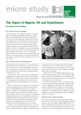 The Ogoni of Nigeria: Oil and Exploitation by Legborsi Saro Pyagbara