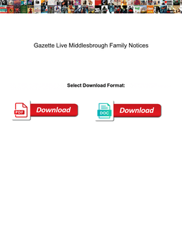 Gazette Live Middlesbrough Family Notices