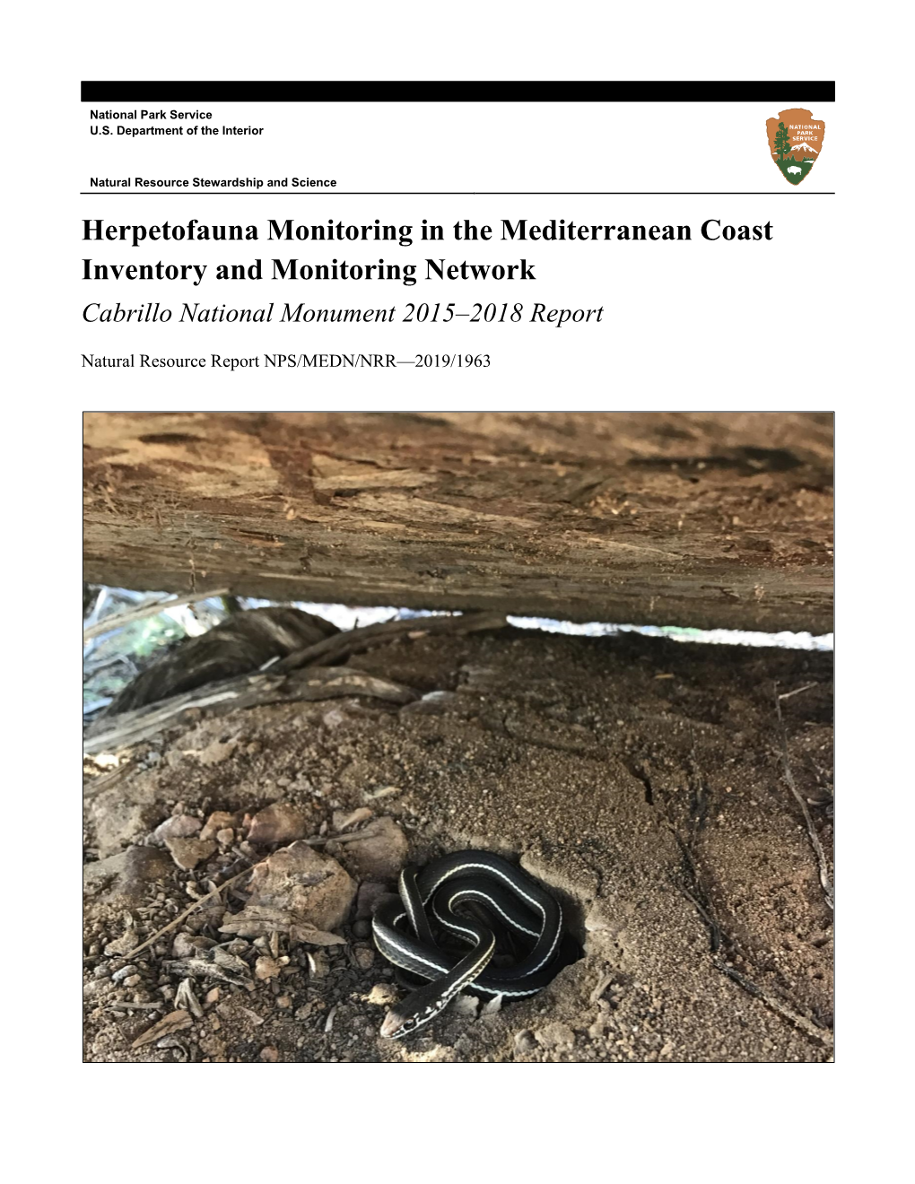 Herpetofauna Monitoring in the Mediterranean Coast Inventory and Monitoring Network: Cabrillo National Monument 2015–2018 Report