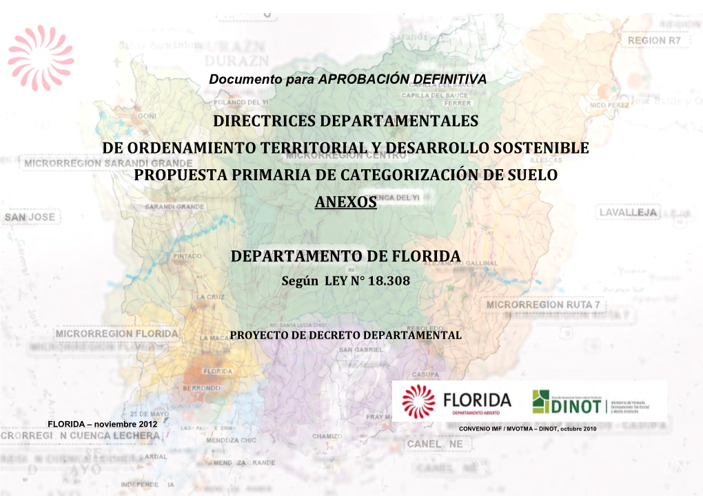 Directrices Departamentales De Ordenamiento Territorial Y Desarrollo Sostenible Propuesta Primaria De Categorización De Suelo Anexos