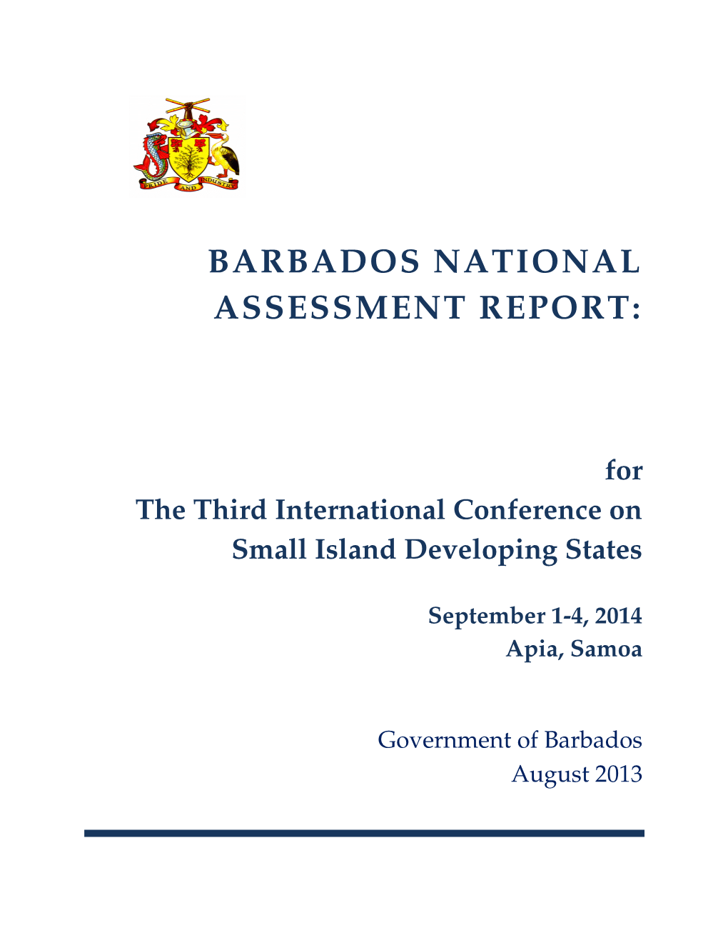 Barbados National Assessment Report