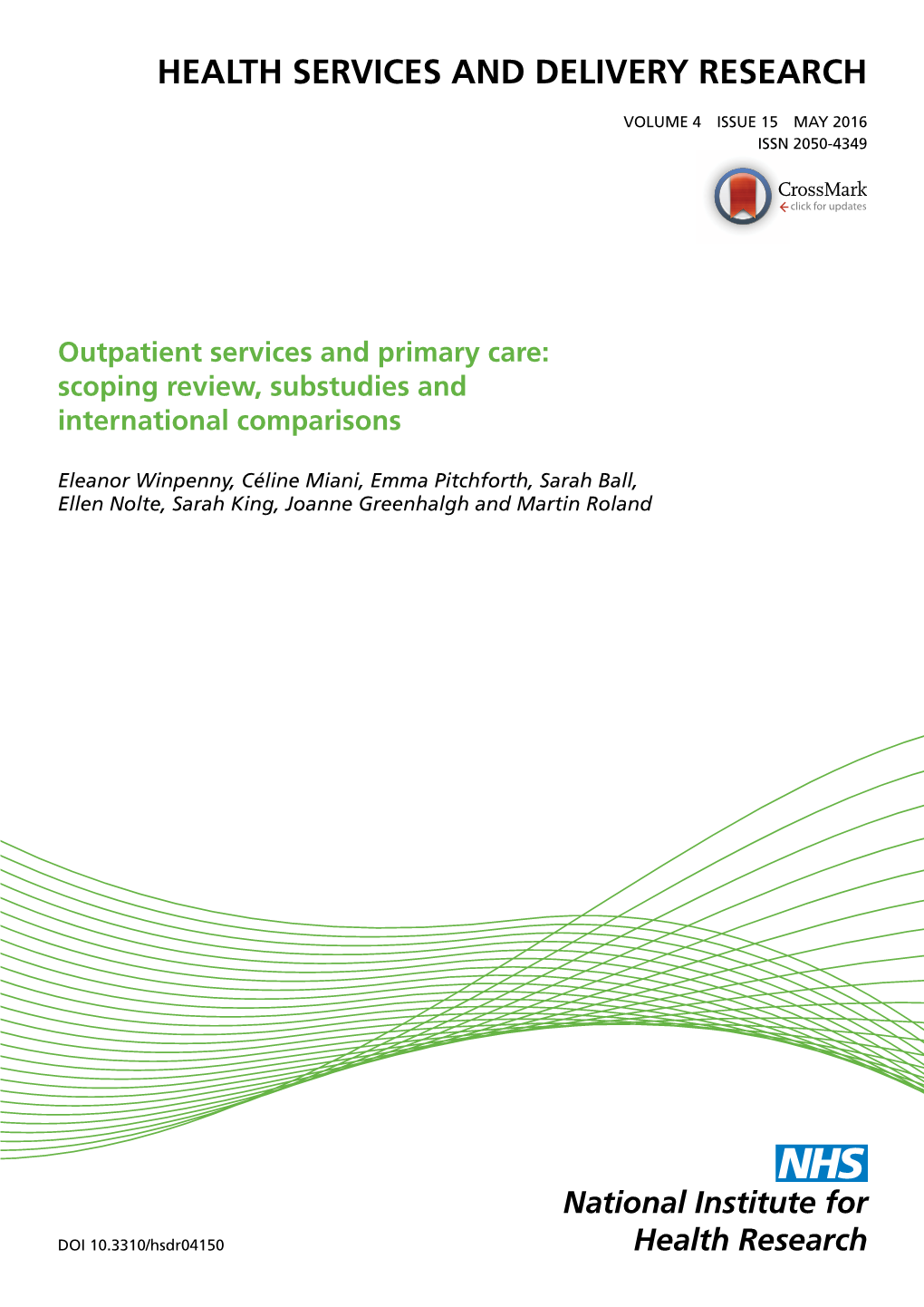 Outpatient Services and Primary Care: Scoping Review, Substudies and International Comparisons