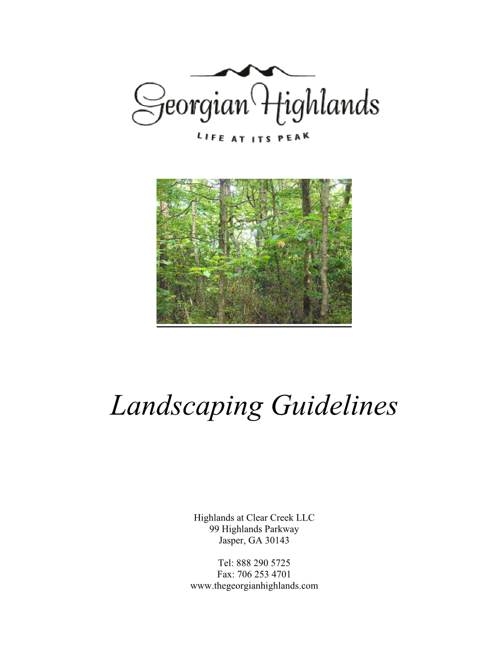 Landscaping Guidelines