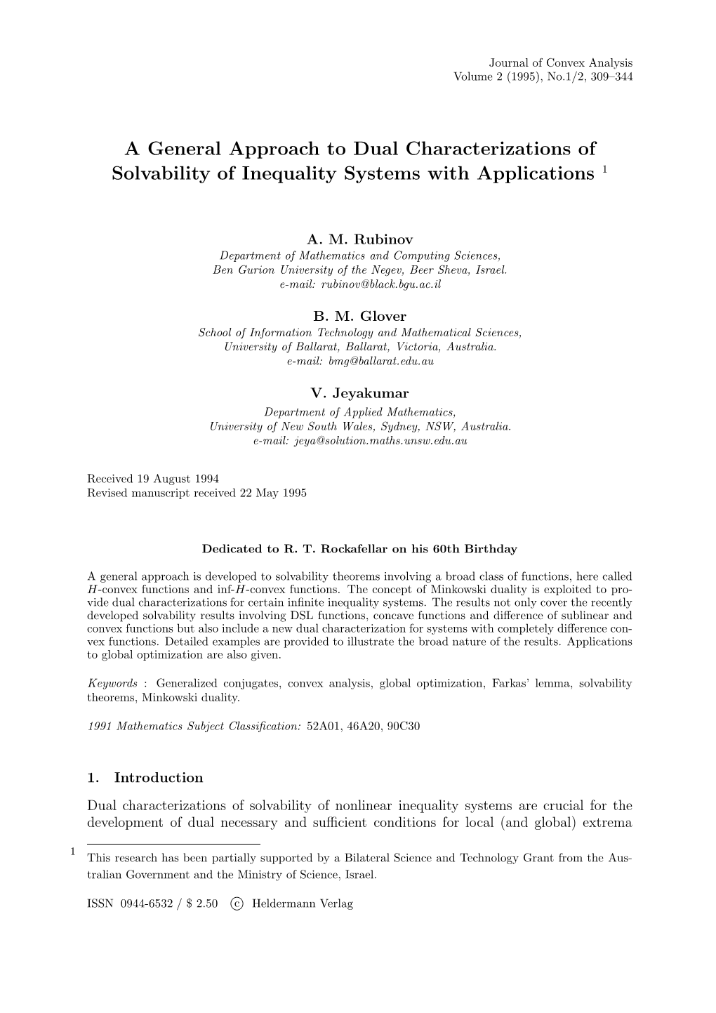 A General Approach to Dual Characterizations of Solvability of Inequality Systems with Applications 1