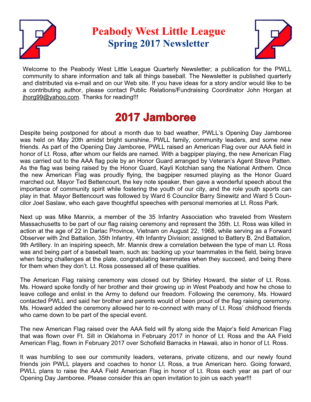 PWLL Spring 2017 Newsletter.Pub