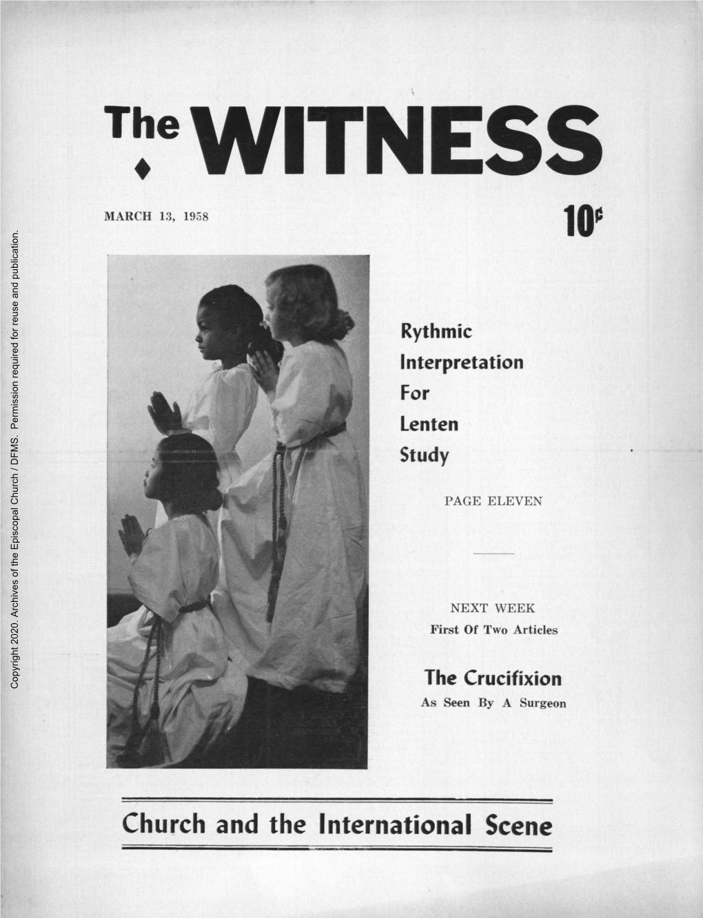 1958 the Witness, Vol. 45, No. 6. March 13, 1958