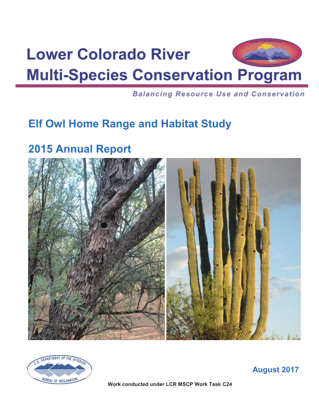 Elf Owl Home Range and Habitat Study 2015 Annual Report