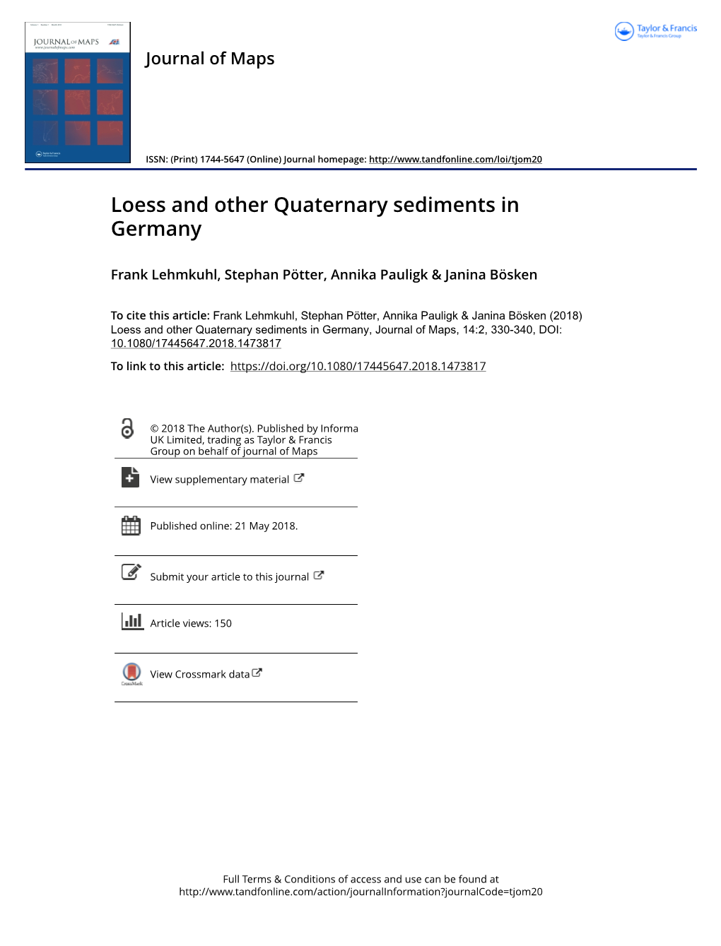 Loess and Other Quaternary Sediments in Germany