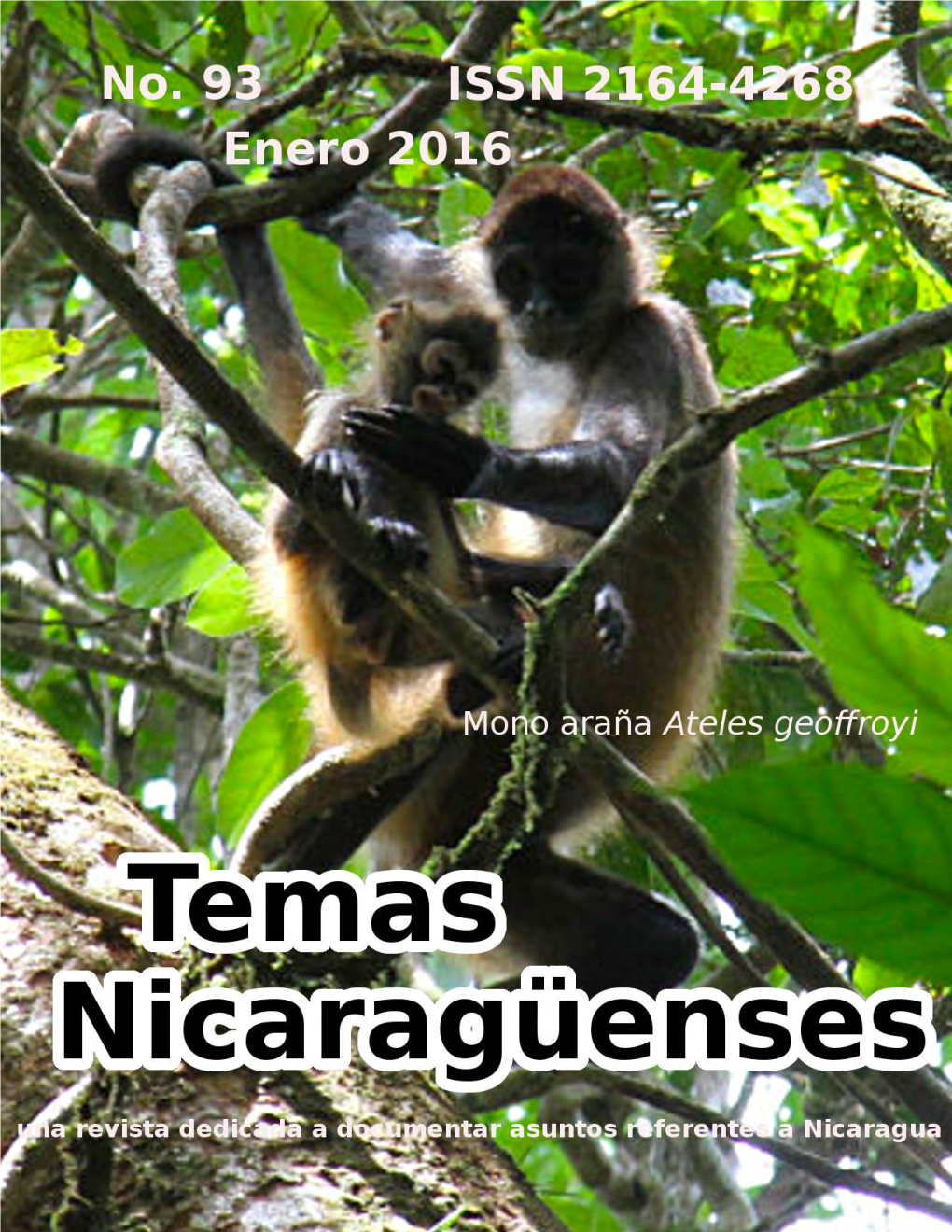 Revista De Temas Nicaragüenses. Dedicada a La Investigación Sobre Nicaragua – Número 93 – Enero 2016