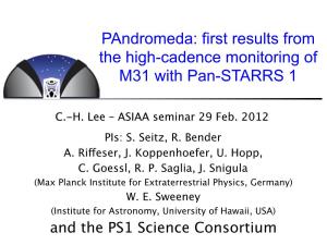 First Results from the High-Cadence Monitoring of M31 with Pan-STARRS 1