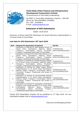 Extension of EOI Submission