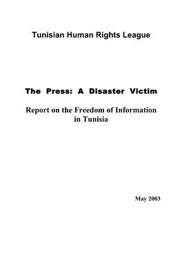 Tunisian Human Rights League Report on the Freedom Of