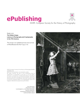 Epublishing Eshph European Society for the History of Photography