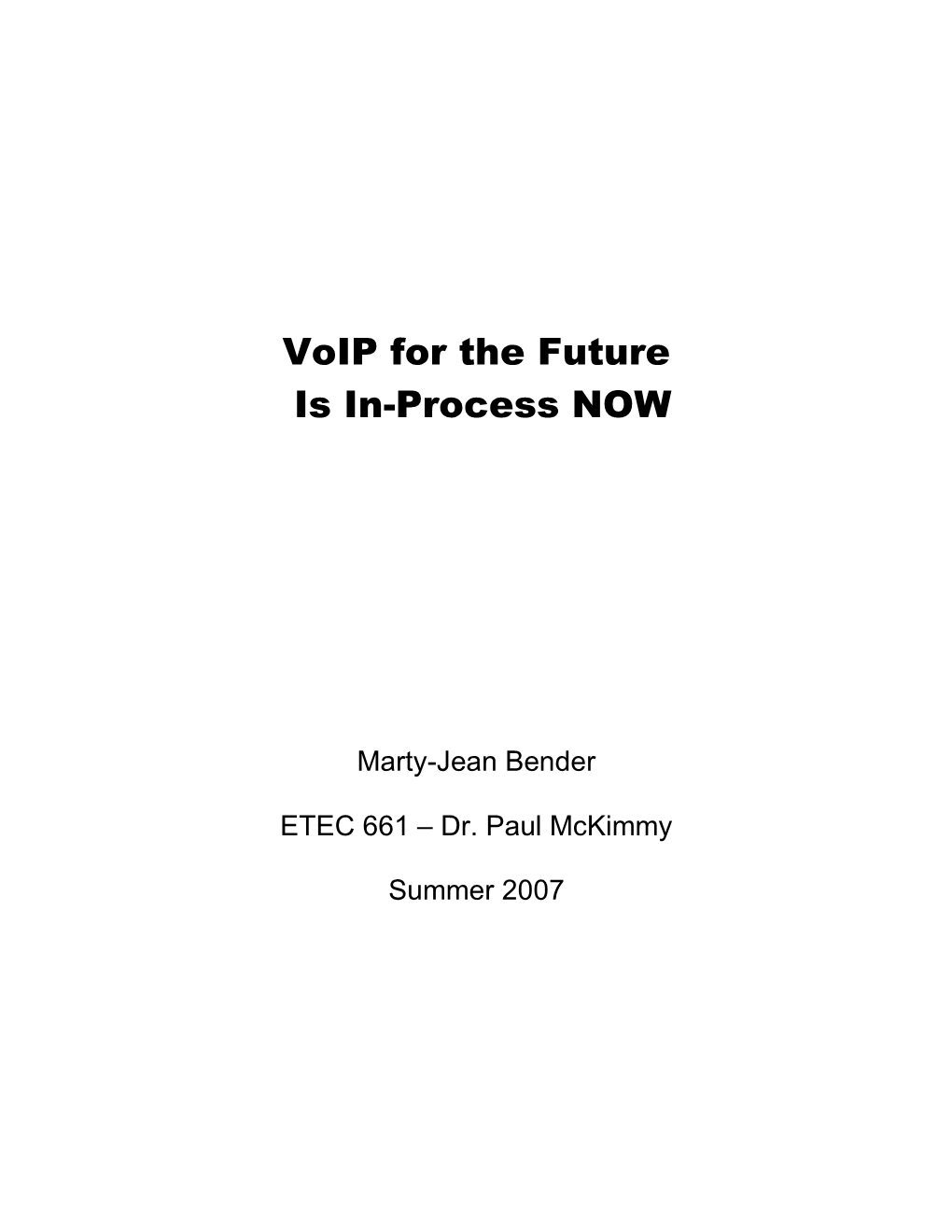 VOIP Efficacy Research