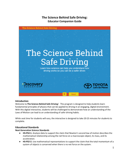 The Science Behind Safe Driving: Educator Companion Guide