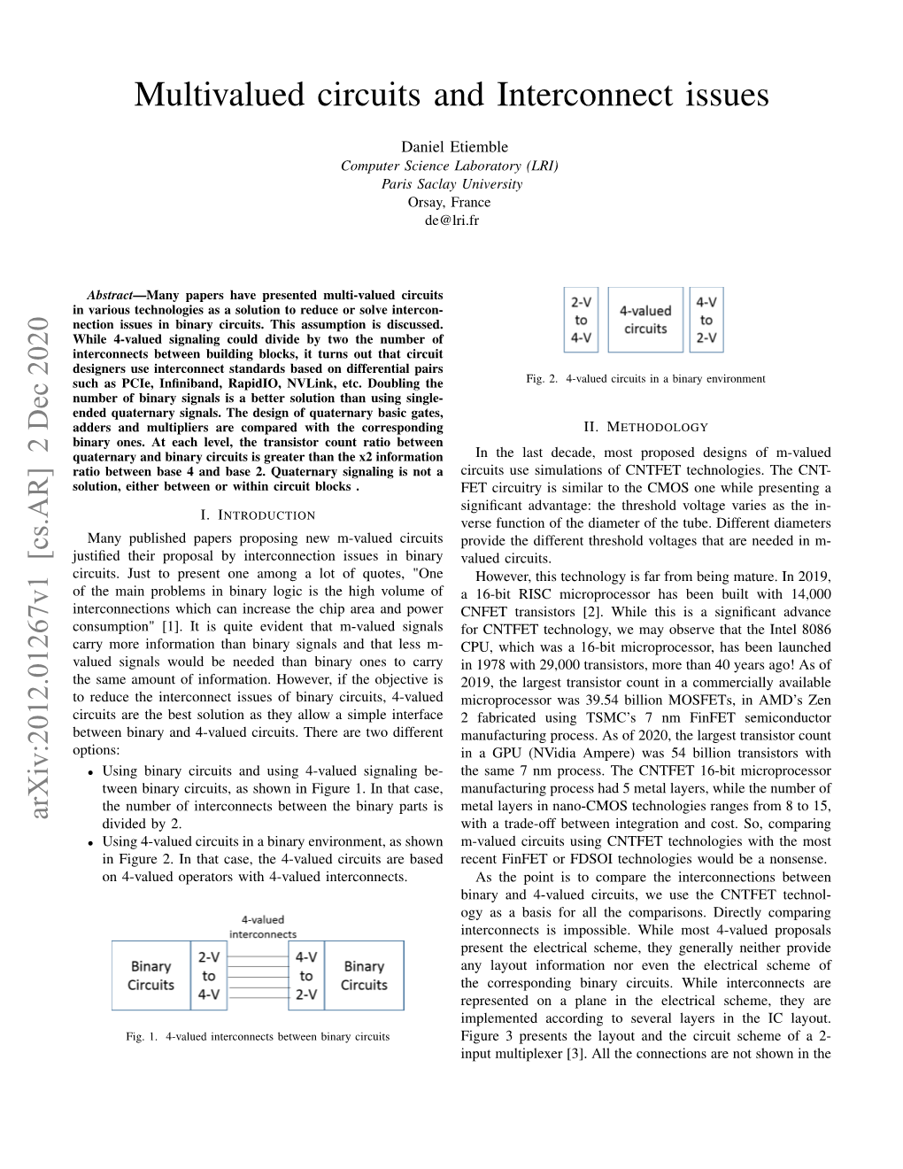 Multivalued Circuits and Interconnect Issues