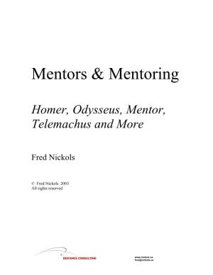 Mentor, Mentors and Mentoring