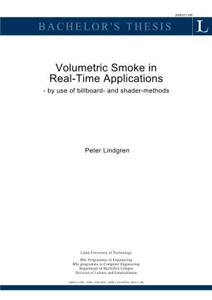 BACHELOR's THESIS Volumetric Smoke in Real-Time Applications