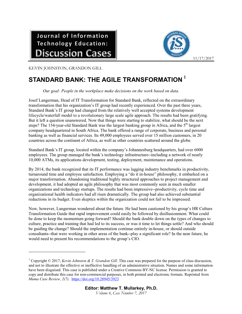 Standard Bank: the Agile Transformation 1