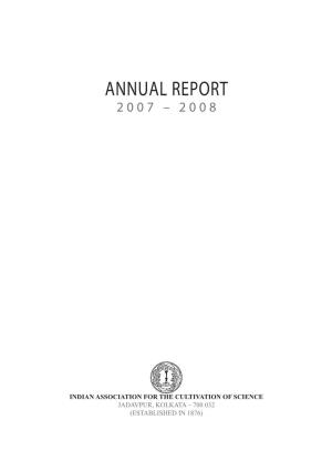 Annual Report 2007 – 2008