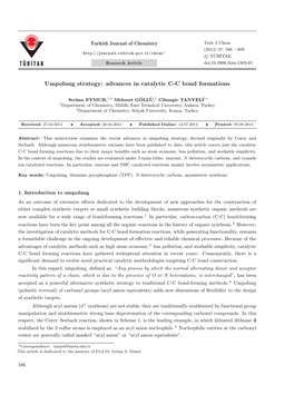 Umpolung Strategy: Advances in Catalytic C-C Bond Formations