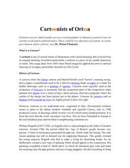 Cartoonists of Orissa