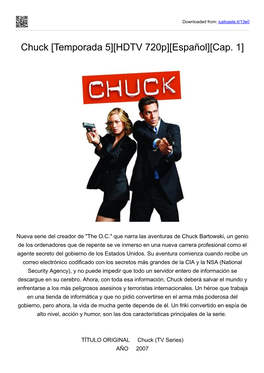 Chuck [Temporada 5][HDTV 720P][Español][Cap