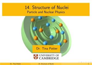 14. Structure of Nuclei Particle and Nuclear Physics