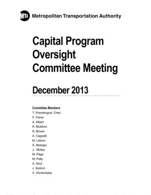Capital Program Oversight Committee Meeting