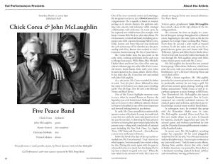 Chick Corea & John Mclaughlin Five Peace Band