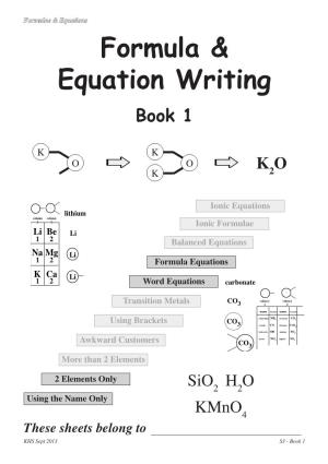 Formula & Equation Writing