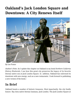 S Jack London Square and Downtown: a City Renews Itself