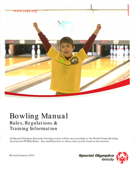 Bowling Manual Rules, Regulations & Training Information
