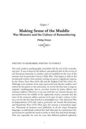 Chapter 1. Making Sense of the Muddle: War Memoirs And