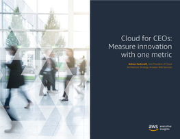 Cloud for Ceos: Measure Innovation with One Metric