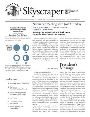 Newsletter Archive the Skyscraper November 2010