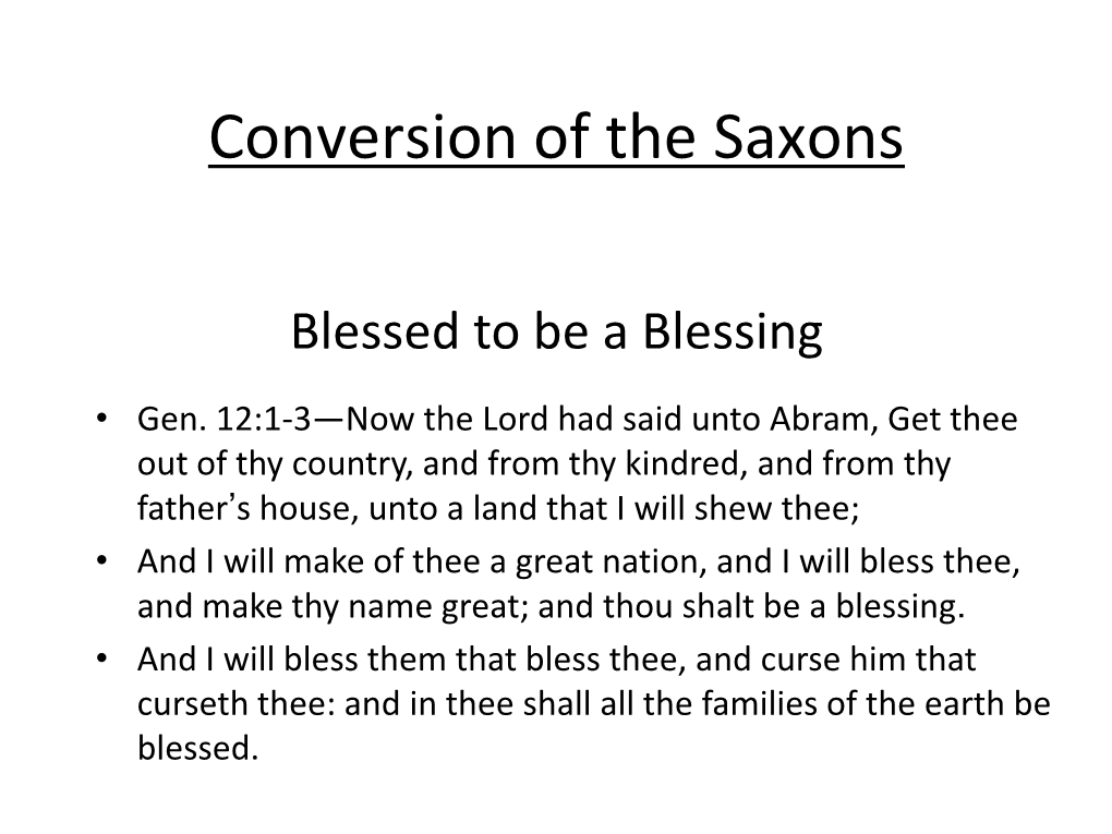 Conversion of the Saxons