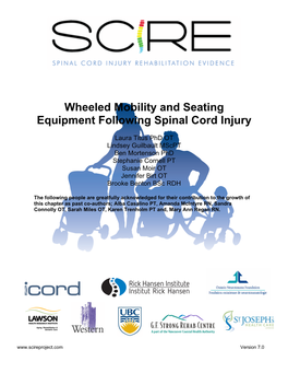 Wheeled Mobility and Seating Equipment Following Spinal Cord Injury