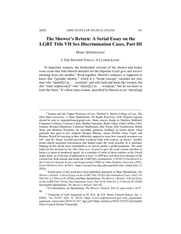 A Serial Essay on the LGBT Title VII Sex Discrimination Cases, Part III