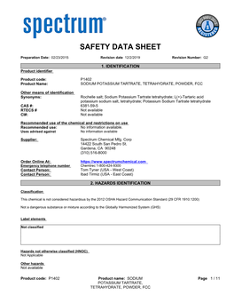 Safety Data Sheet