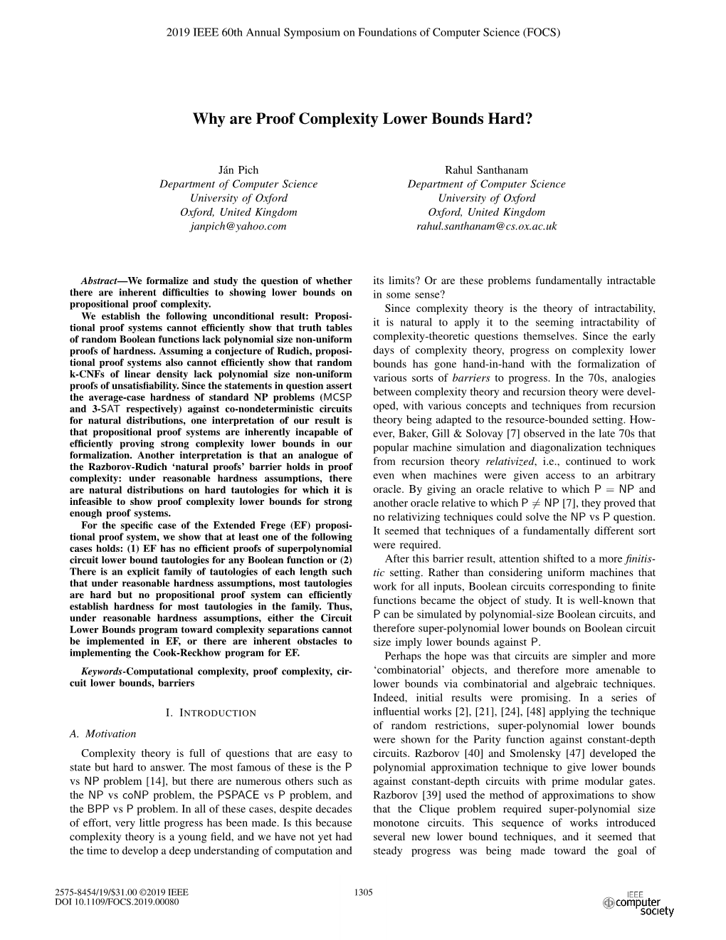 Why Are Proof Complexity Lower Bounds Hard?