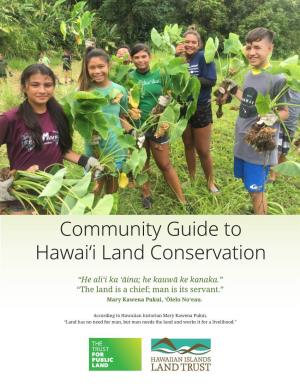 Community Guide to Hawai'i Land Conservation