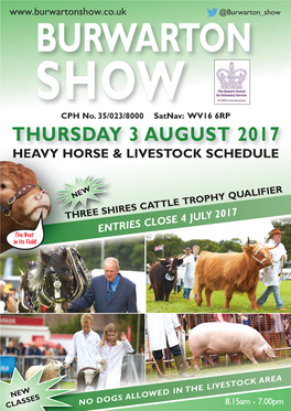 Sheep and Pig Classes Will Be Paid out in Cash on Show Day After 4.00 P.M