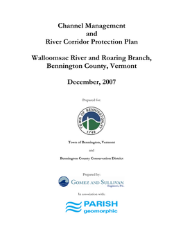 Channel Management and River Corridor Protection Plan