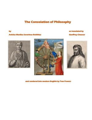 The Consolation of Philosophy by As Translated by Anicius Manlius Severinus Boëthius Geoffrey Chaucer