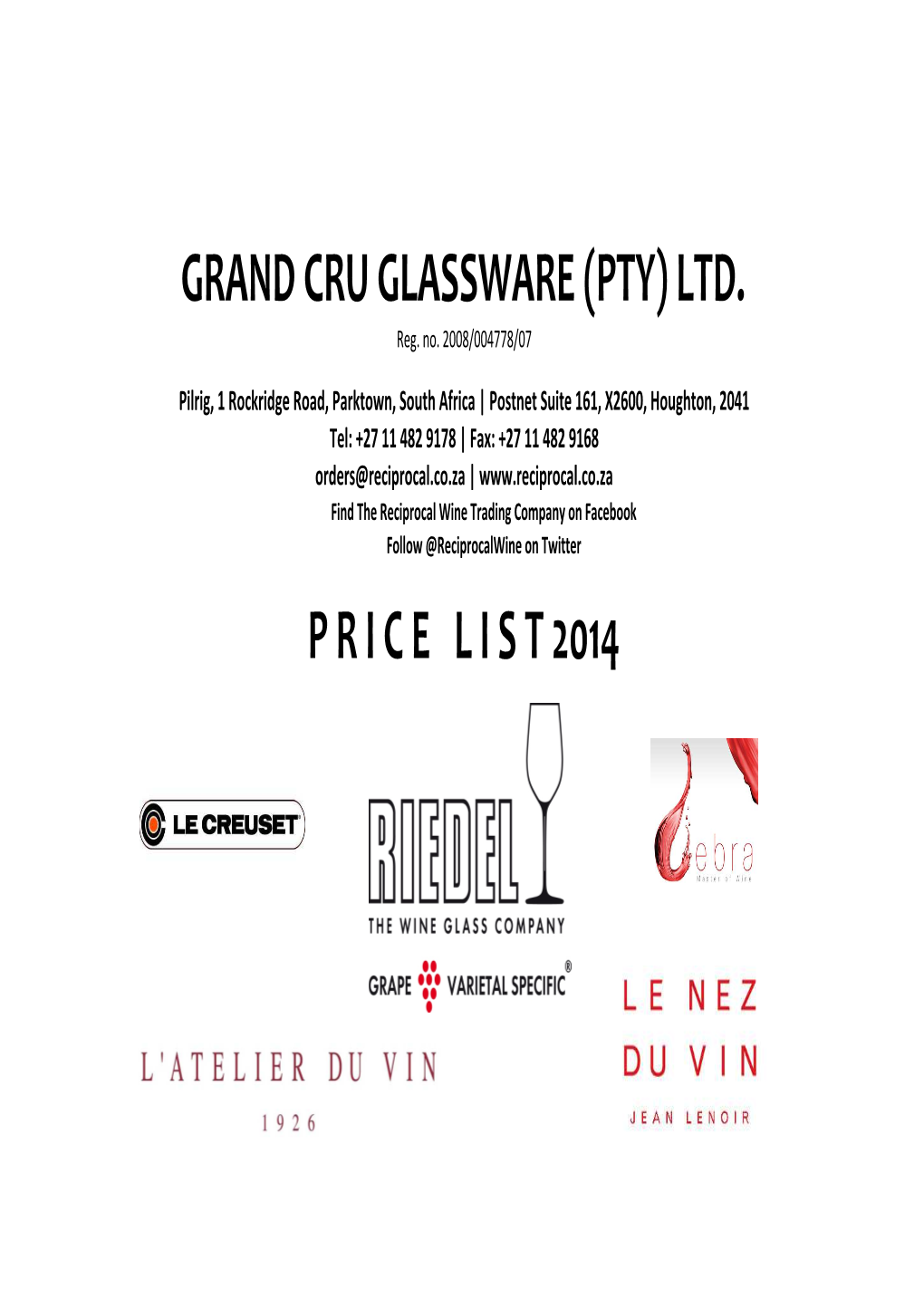 GCG Pricelist April 2014